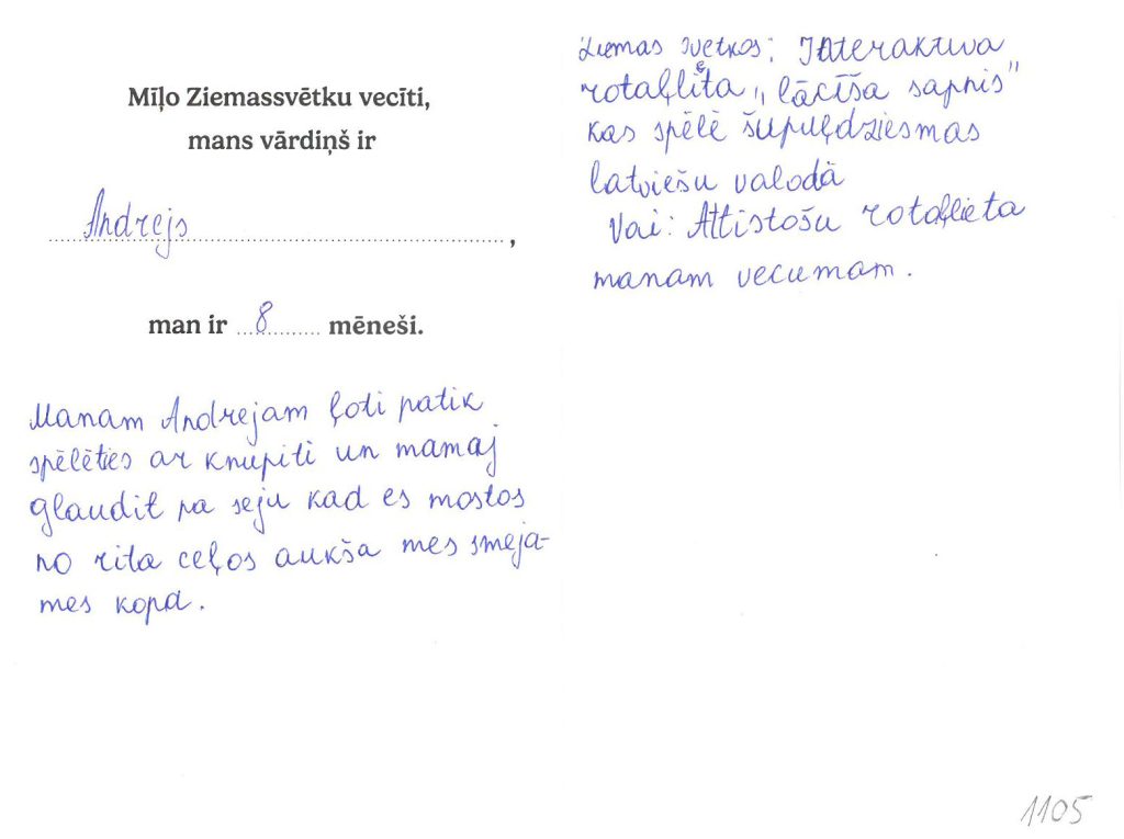 Andrejs sapņo par interaktīvo rotaļlietu 