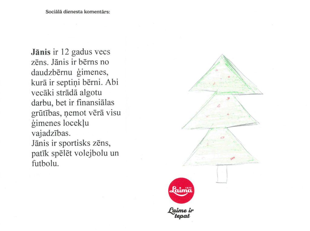 Jānis sapņo par velosipēdu.