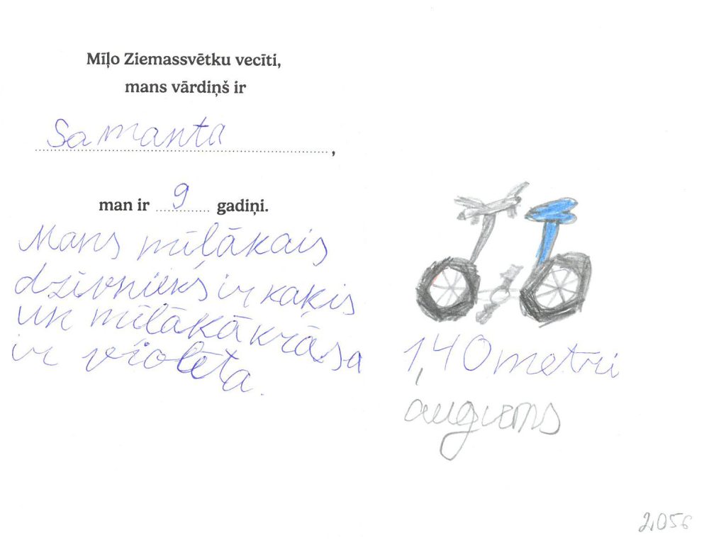 Samanta sapņo par riteni.