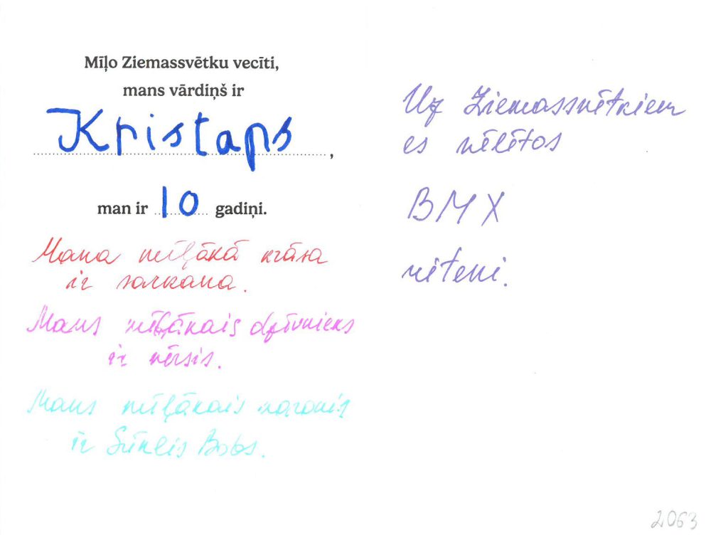 Kristaps sapņo par BMX riteni.