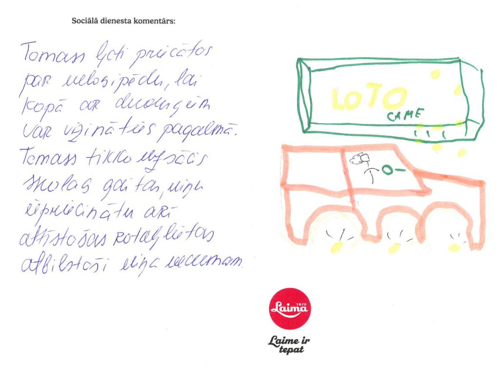 Tomass sapņo par magnētiskiem kubiskas konstrukcijas blokiem vai velosipēdu.