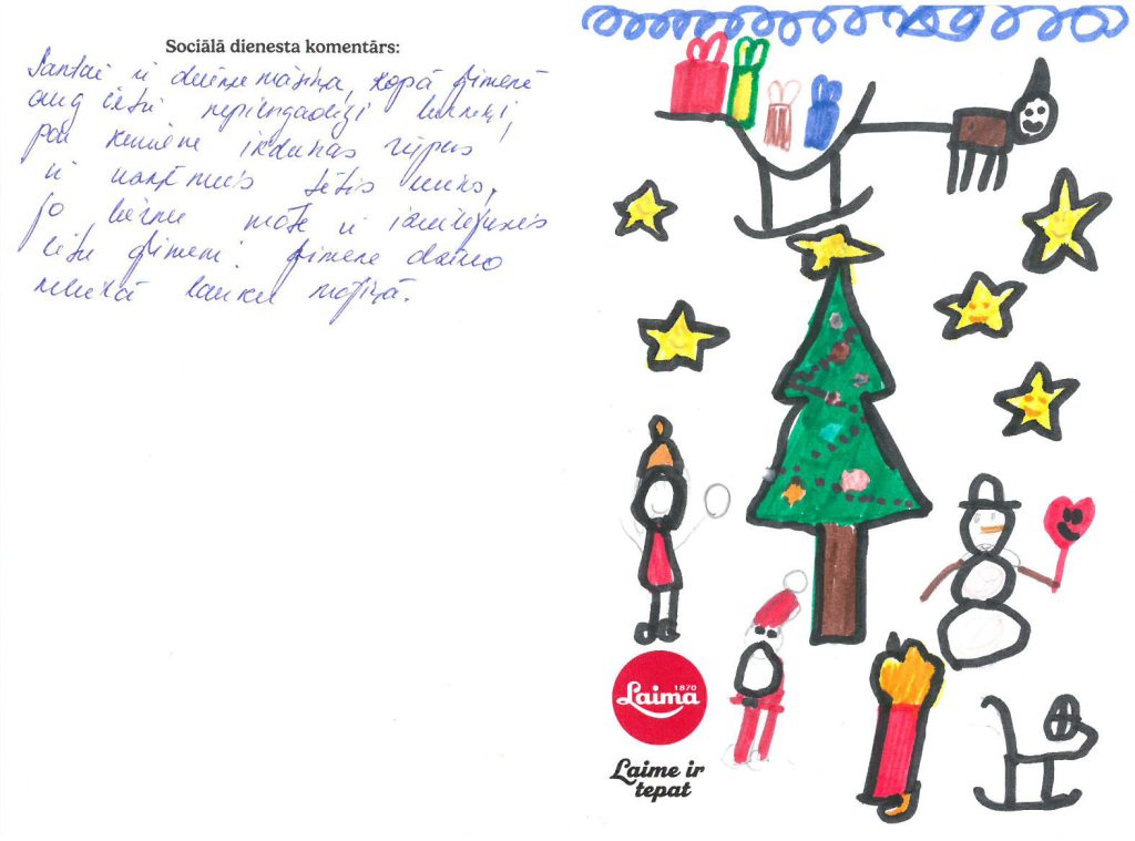 Santa sapņo par klavierēm vai vijoli.