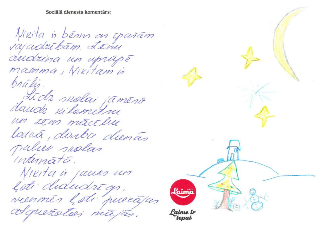 Nikita sapņo par planšetdatoru.