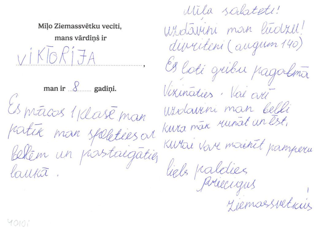 Viktorija sapņo par divriteni.