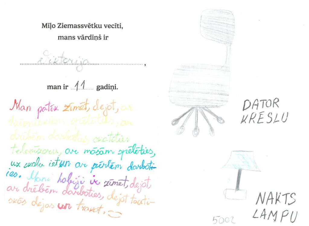 Viktorija sapņo par datorkrēslu.