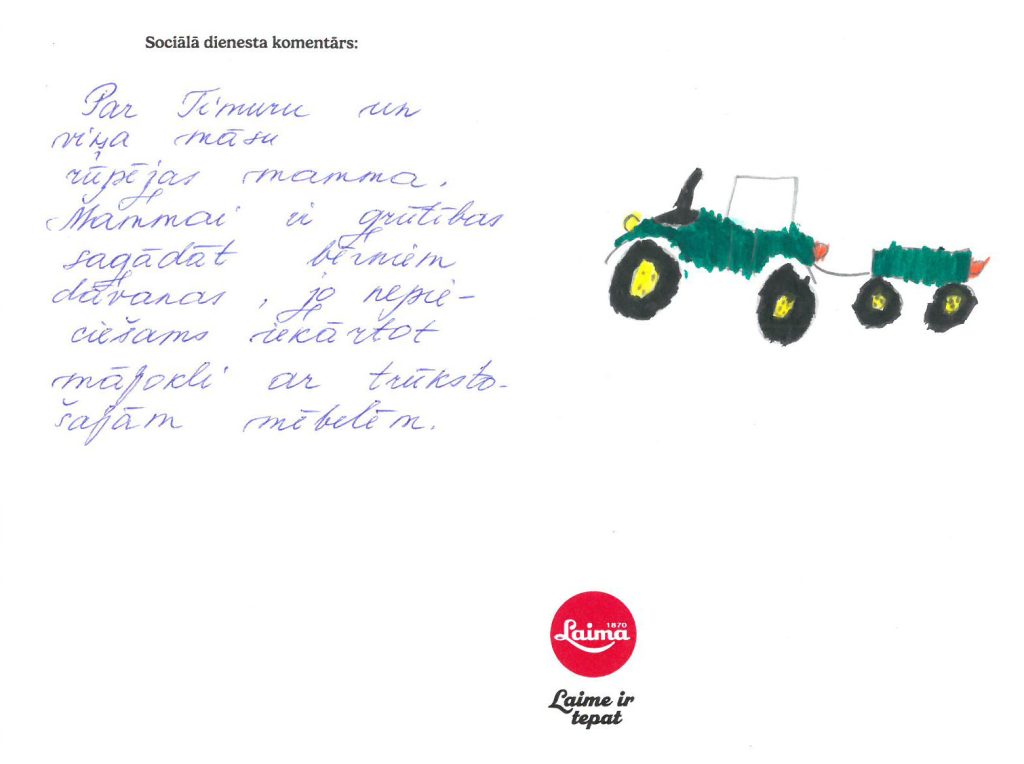 Timurs sapņo par datoru, riteni vai Samsung viedpulksteni.