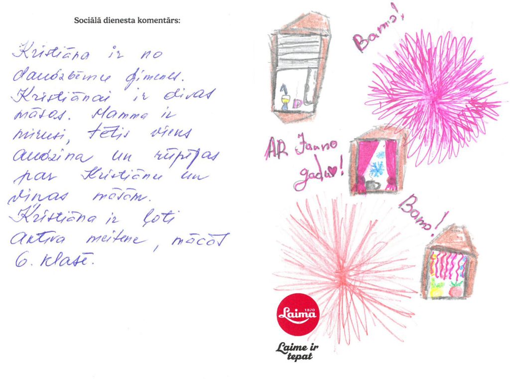 Kristiāna sapņo par planšeti vai telefonu.