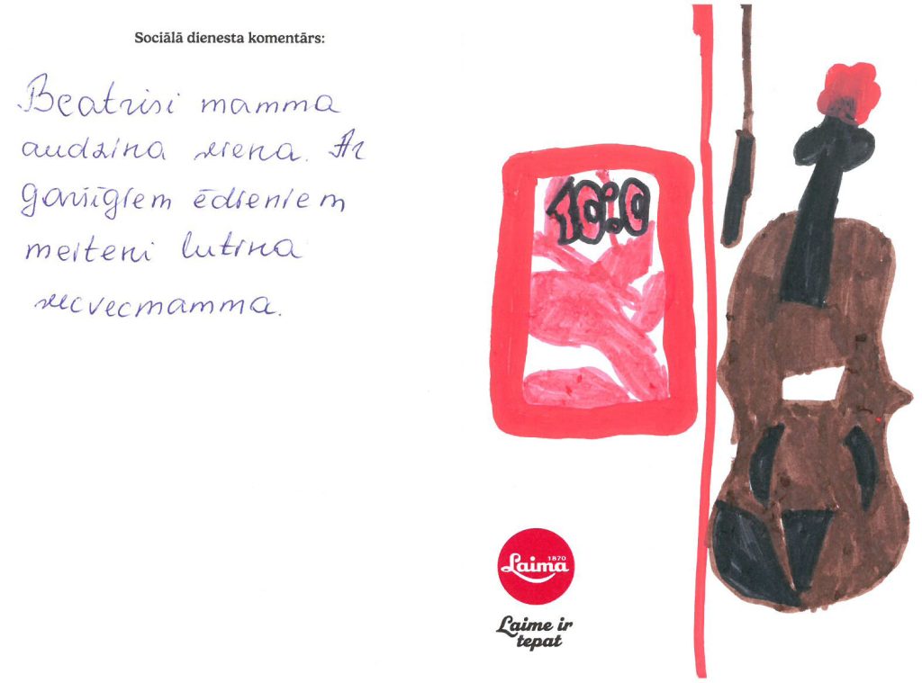 Beatrise sapņo par vijoli vai planšeti.