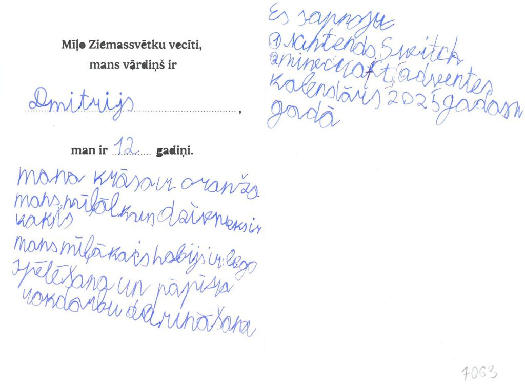 Dmitrijs sapņo par spēļu konsoli vai Minecraft adventes kalendāru.