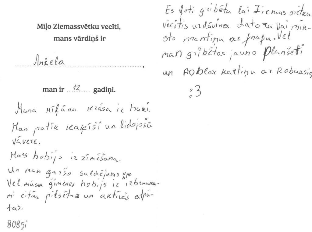 Anžela vēlas bērnu planšetdatoru.