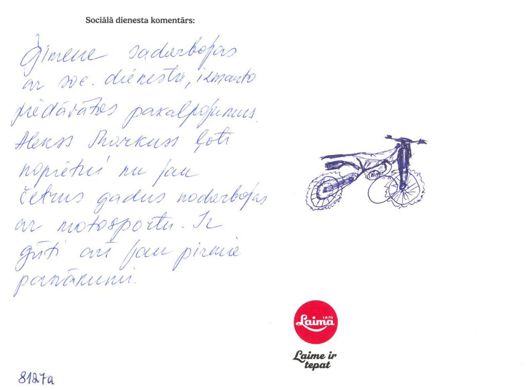 Alekss Markuss sapņo par motokrosa zābakiem SIDI vai bruņām FOX.